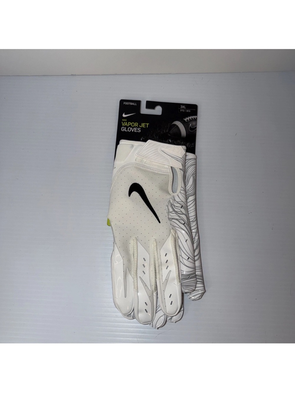 Nike Vapor Jet 5.0 FG NFL Football Gloves White PGF659-102 NEW Mens Size 3XL